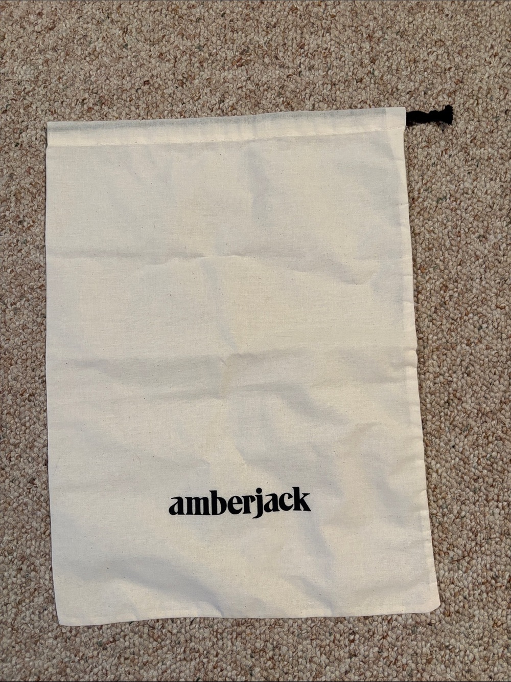 Amberjack Cream Drawstring Dust Bag for Men, like new